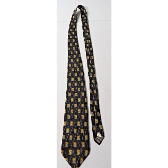 Vtg Robert Talbott Silk Neck Tie Canterbury Clothiers Geometric Tear Drop Square - Picture 1 of 10